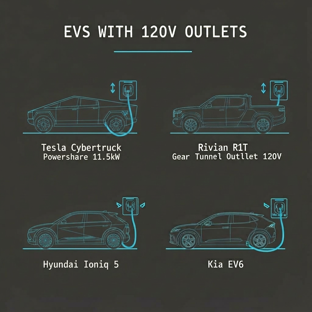 EVs with built-in 120V outlets